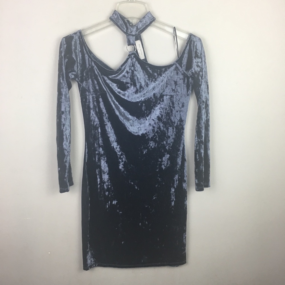 Dolls Kill "BearDance" Velvet Choker Dress